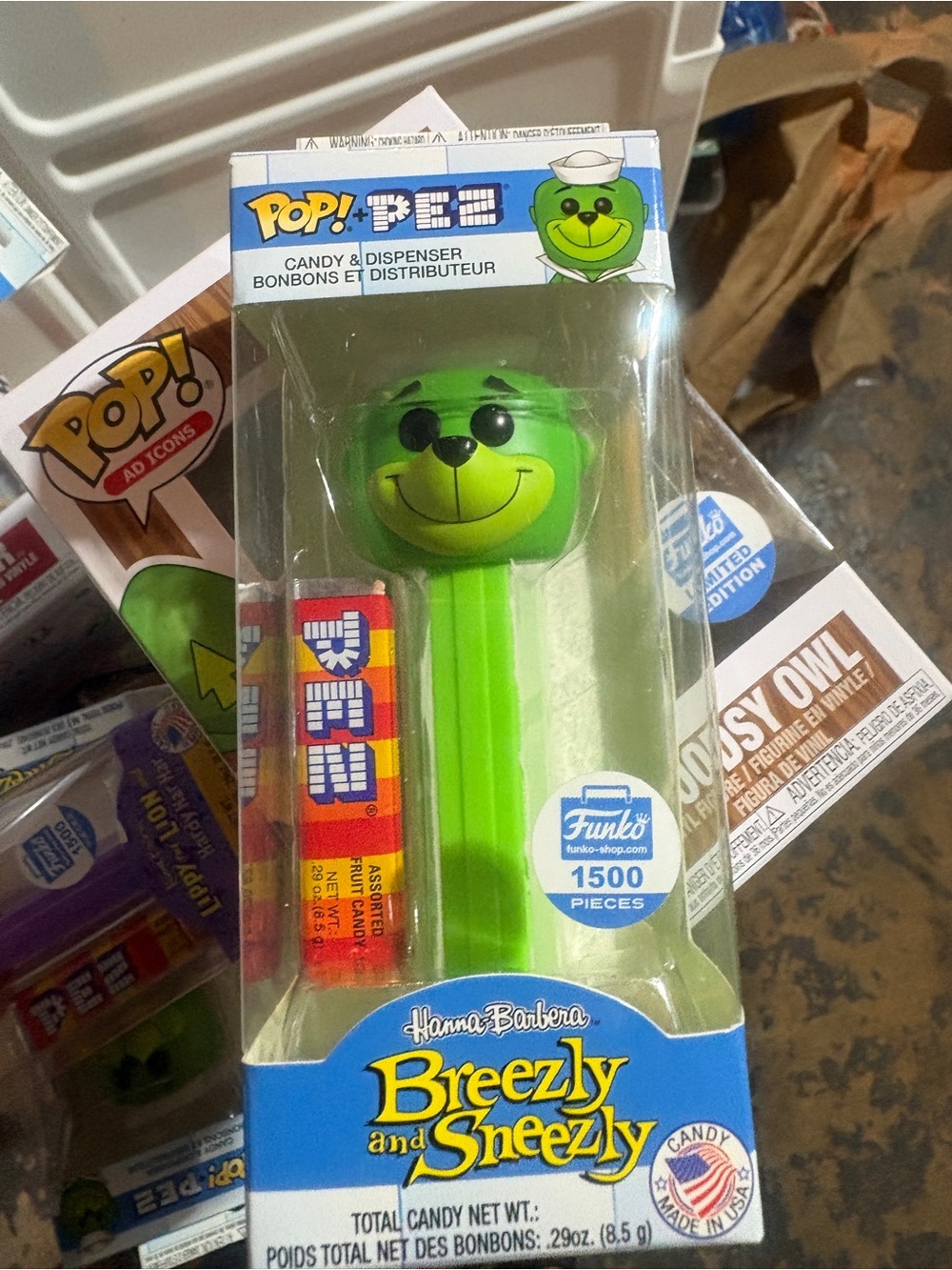 Funko pop collectible Pez, limited edition 1500, exc, sneezly